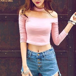 Baby Pink Choker Top